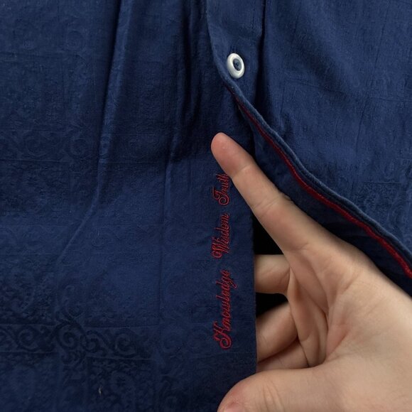 Robert Graham Blue 2XL Classic Fit Button Up Shirt Cotton Long Sleeve Paisley - Picture 13 of 14